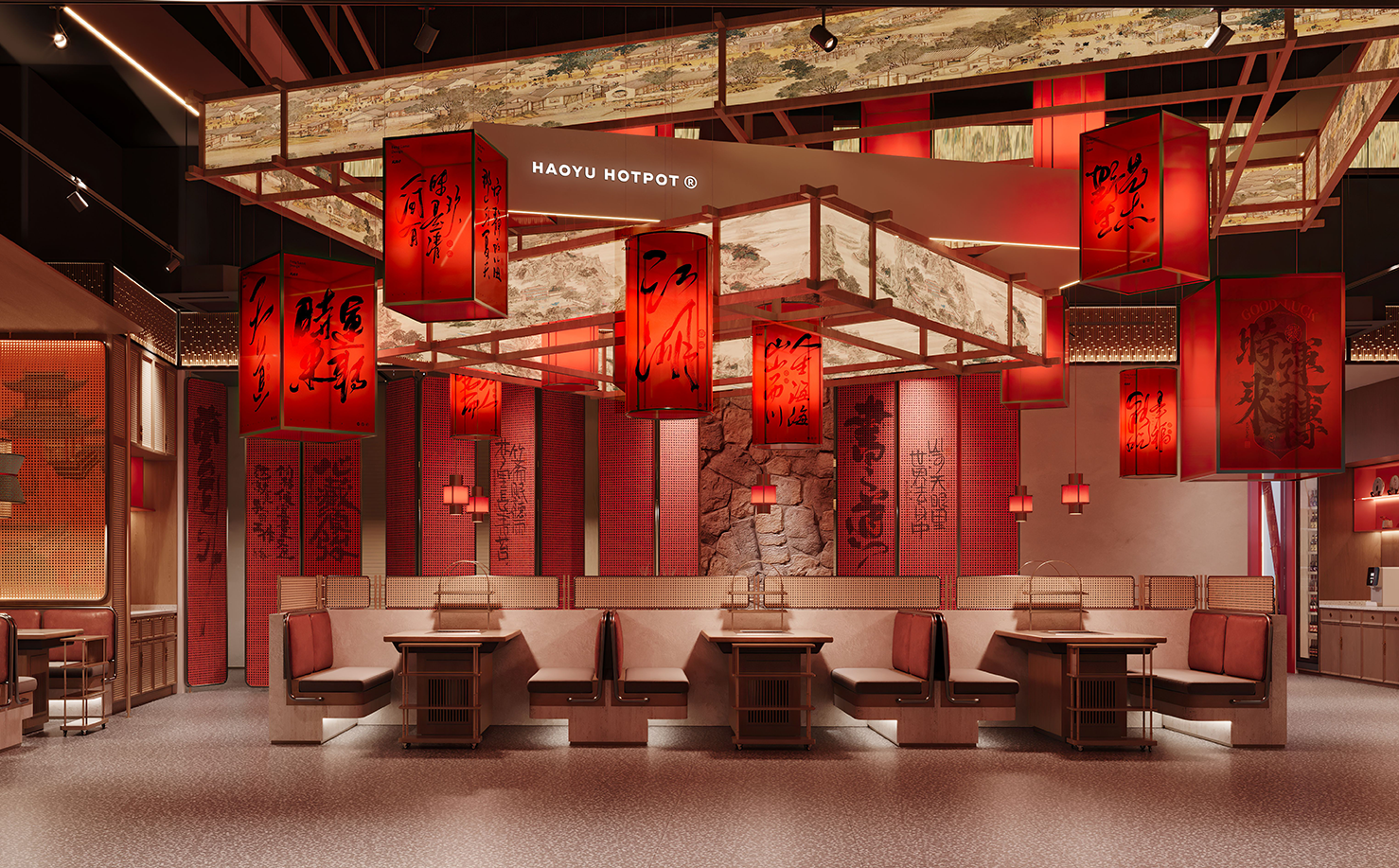 星月豪渝重庆火锅·迪拜店 | 魔戏空间设计案例